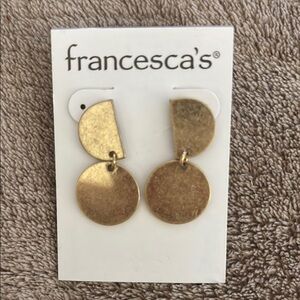 Francesca's Gold Geometric Earrings